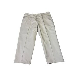 LL Bean Classic Fit Chino Pants Mens 44x28 Stone Khaki Cotton Twill 212330
